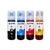 Kit Refil de Tinta Epson T544/504 Preto, Amarelo, Ciano e Magenta 70ml Cada - Compatível X-Full