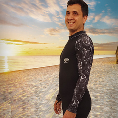 Wetsuit Traje Rashguards Lycra Extra Life UV 50 Tiburon Ballena Negro on internet