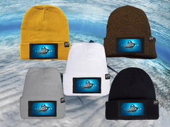 gorros Wool Watch Knit Cap Black mantaraya devil ray white