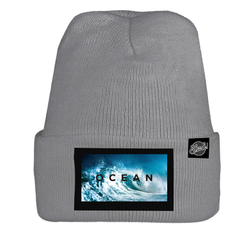 Wool Watch Knit Cap Grey Ocean