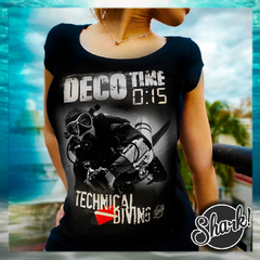 Technical Diving Black Women Premium T-Shirts