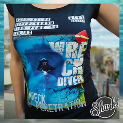 T-shirt wreck Diver Scuba Diving Dive  camiseta remera de buceo mergulio naufragio