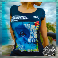 T-shirt wreck Diver Scuba Diving Dive  camiseta remera de buceo mergulio naufragio