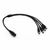 Cable CCTV Divisor de Fuente de Poder BROBOTIX 764762 - 50 cms, Negro