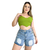 Blusa Cropped Coração Alça Fina Ajustável Top Blogueirinha Moderno Estiloso