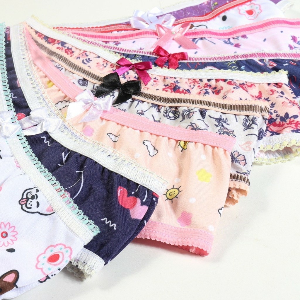 Crianças Meninas Crianças Roupa Íntima Cartoon Print Calcinhas de Algodão Boxer  Shorts Cute Bottoms