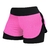 Short Esportivo Duplo Feminino Dryfit Duas cores Academia