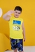 Conjunto Estampado Juvenil Menino Algodão Estampado Short Camiseta Kids