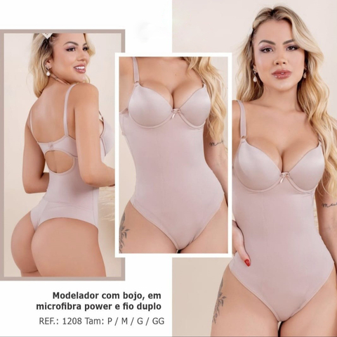 Body Modelador Fio Dental Kenya Lucitex Shapewear (2724) Cetinete 