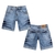 Bermuda Jeans Lycra Infantil Menino Elástico Cós Interno Confortável Passeio - comprar online