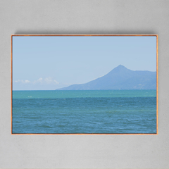 Quadro Decorativo A Ilha Bela, visão artística a partir da praia da Lagoinha, Ubatuba - Ellquadros 