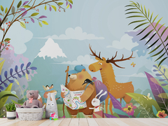 Papel de Parede Animais baby Floresta - comprar online