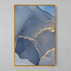 Quadro Mármore Azul e Dourado - loja online