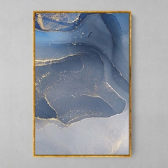 Quadro Mármore Azul e Dourado - loja online