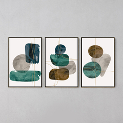 Conjunto 3 Quadros Abstrato Textura Moderno na internet