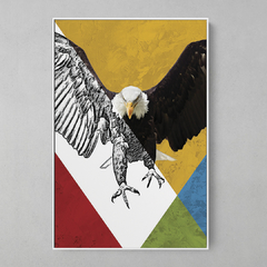 Quadro Decorativo Águia Color - comprar online