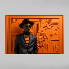 Quadro Decorativo Plastic Style Black Man - comprar online