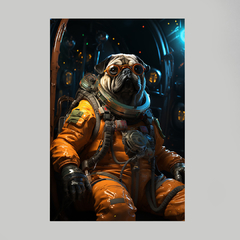 Quadro Decorativo Pug Astronauta