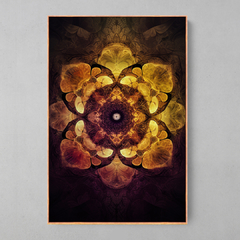 Quadro Mandala Dourada - Ellquadros 