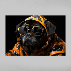 Quadro Decorativo Fashion Pug