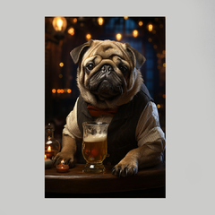 Quadro Decorativo Pug Chopp