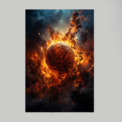 Imagem do Quadro Decorativo Basket Ball Fire