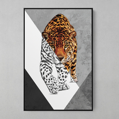 Quadro Decorativo Tigre Color/Preto e Branco