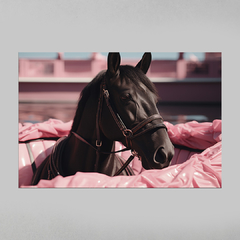 Imagem do Quadro Decorativo Cavalo Negro