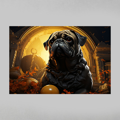 Quadro Decorativo Pug Ilustração