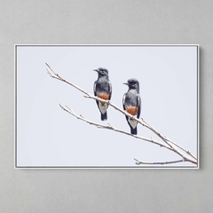 Quadro Decorativo Casal de Urubuzinhos - comprar online