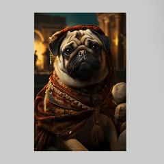 Quadro Decorativo Pug em Roma - loja online