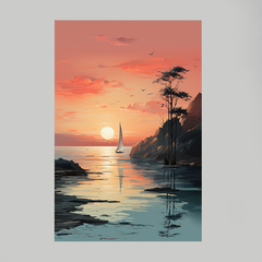 Imagem do Quadro Decorativo Paisagem Soft em Tom Pastel