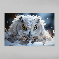 Imagem do Quadro Decorativo Coruja na Neve