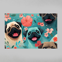 Quadro Decorativo Pug Infantil