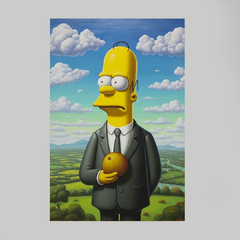 Imagem do Homer Simpsons - René Magritte