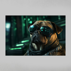 Quadro Decorativo Pug Matrix