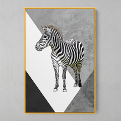 Quadro Decorativo Zebra Color/Preto e Branco - loja online