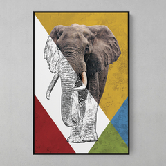 Quadro Decorativo Elefante Color