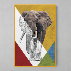 Quadro Decorativo Elefante Color - loja online