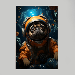 Quadro Decorativo Pug Explorador