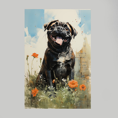 Quadro Decorativo Happy Pug - comprar online