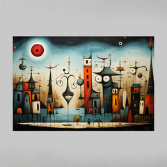 Imagem do Quadro Decorativo Rua Surreal estilo Picasso