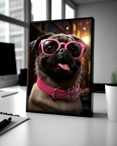 Quadro Decorativo Pug Barbie