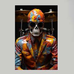 Imagem do Quadro Drummer Skull