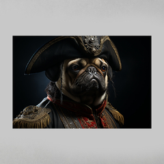 Quadro Decorativo Pug Piratas