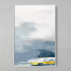 Quadro Decorativo Óleo Abstrato Azul - comprar online