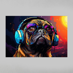 Quadro Decorativo Pug Pop Art