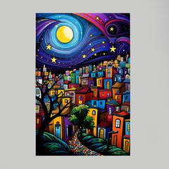 Quadro Decorativo Rio de Janeiro Star Nigth Romero Britto