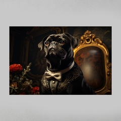 Quadro Decorativo Pug Realeza