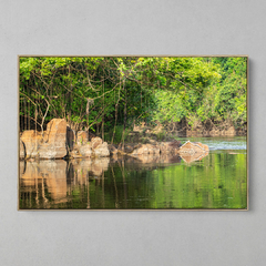 Quadro Decorativo Reflexões do Rio Cristalino, Ilha do Papagaio, Amazônia na internet